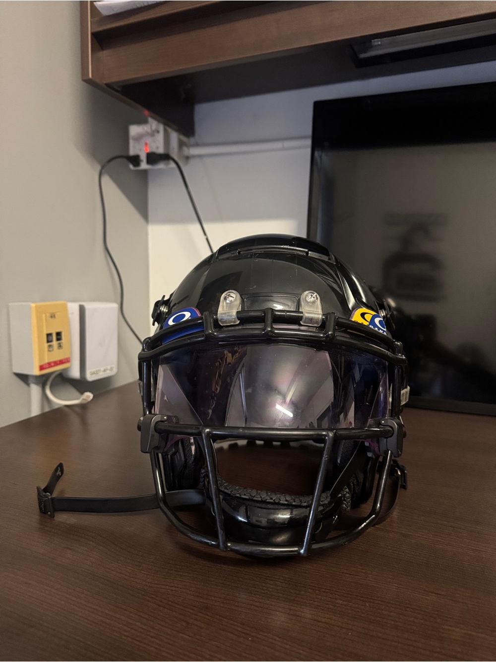Black Football Helmet